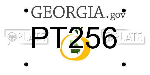 PT256 Georgia License Plate