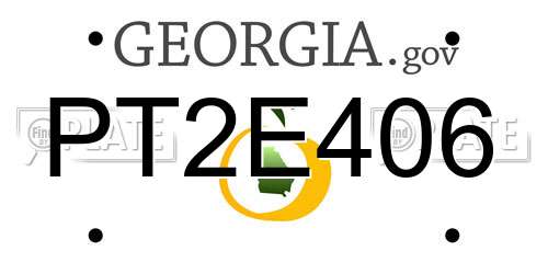 PT2E406 Georgia License Plate