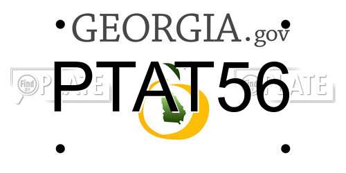 PTAT56 Georgia License Plate
