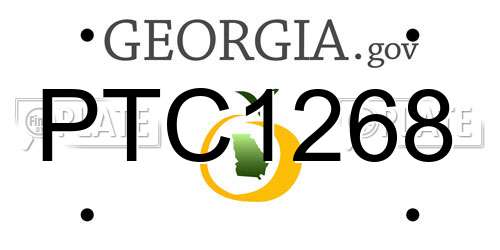 PTC1268 Georgia License Plate