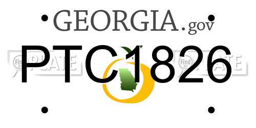 PTC1826 Georgia License Plate