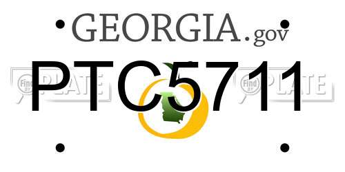 PTC5711 Georgia License Plate