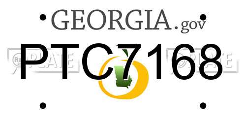 PTC7168 Georgia License Plate
