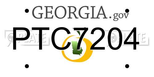 PTC7204 Georgia License Plate