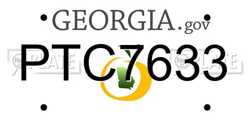 PTC7633 Georgia License Plate