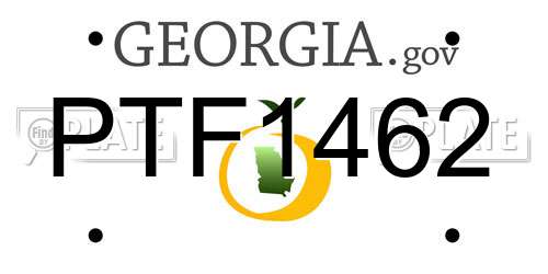 PTF1462 Georgia License Plate