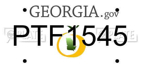 PTF1545 Georgia License Plate