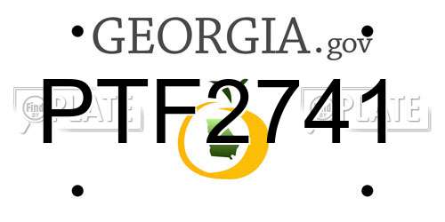 PTF2741 Georgia License Plate