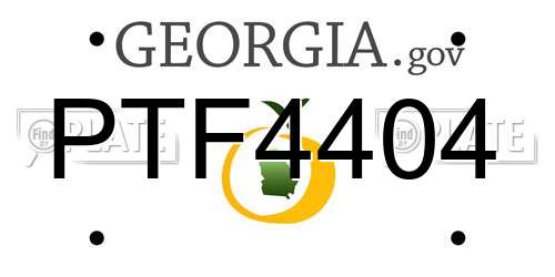 PTF4404 Georgia License Plate