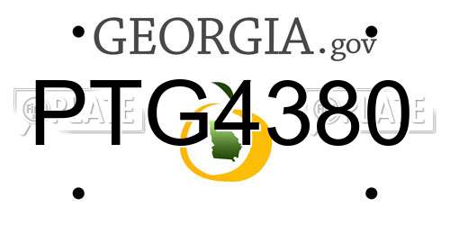 PTG4380 Georgia License Plate