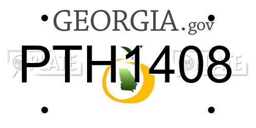 PTH1408 Georgia License Plate