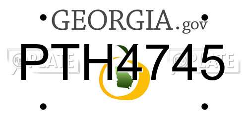 PTH4745 Georgia License Plate