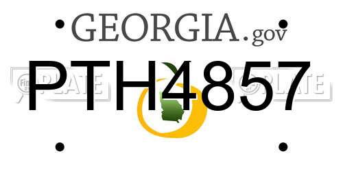 PTH4857 Georgia License Plate