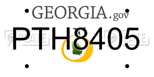 PTH8405 Georgia License Plate