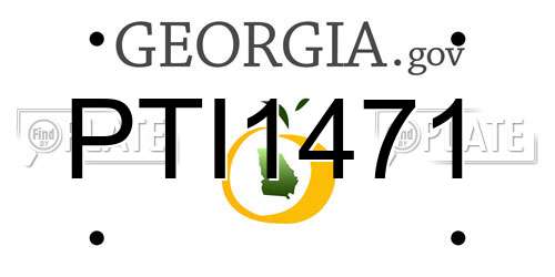 PTI1471 Georgia License Plate