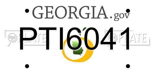 PTI6041 Georgia License Plate