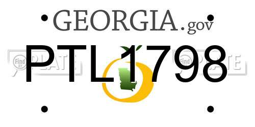 PTL1798 Georgia License Plate