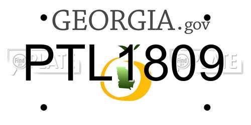 PTL1809 Georgia License Plate