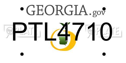 PTL4710 Georgia License Plate