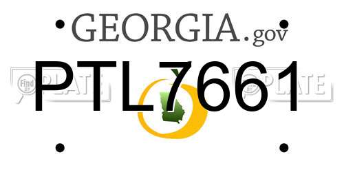 PTL7661 Georgia License Plate