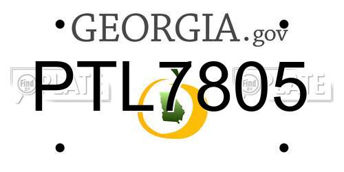 PTL7805 Georgia License Plate