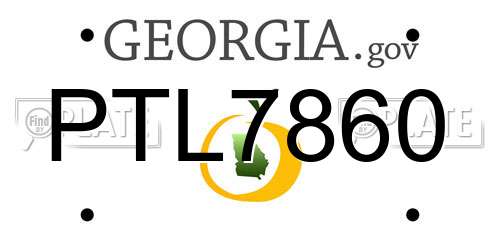 PTL7860 Georgia License Plate