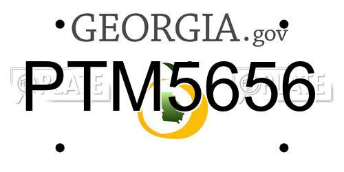 PTM5656 Georgia License Plate