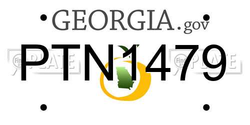 PTN1479 Georgia License Plate