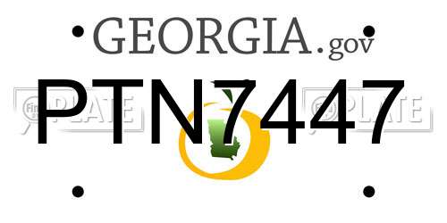 PTN7447 Georgia License Plate