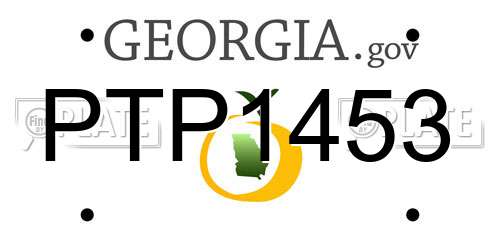 PTP1453 Georgia License Plate