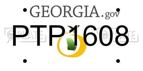 PTP1608 Georgia License Plate