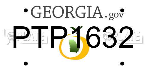 PTP1632 Georgia License Plate