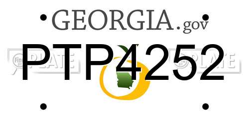 PTP4252 Georgia License Plate