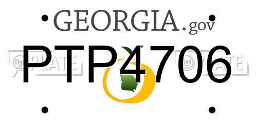 PTP4706 Georgia License Plate