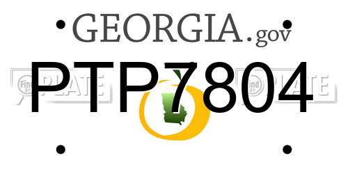 PTP7804 Georgia License Plate
