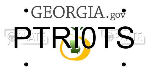 PTRI0TS Georgia License Plate