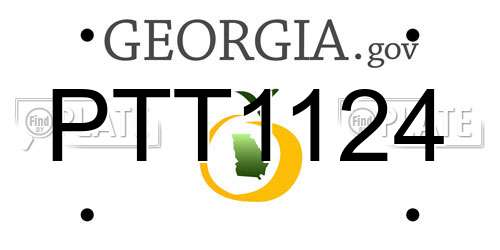 PTT1124 Georgia License Plate