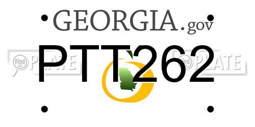 PTT262 Georgia License Plate