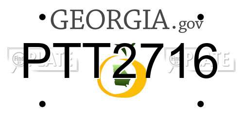 PTT2716 Georgia License Plate