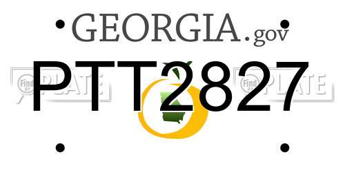 PTT2827 Georgia License Plate
