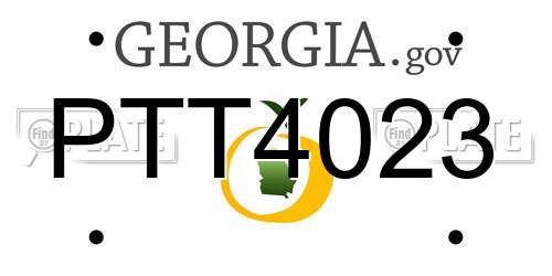 PTT4023 Georgia License Plate