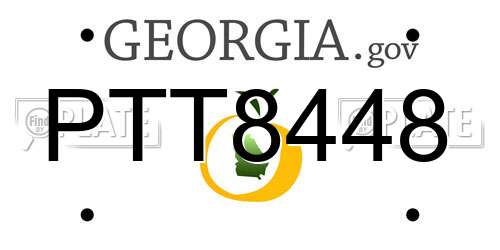 PTT8448 Georgia License Plate
