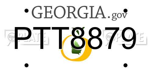 PTT8879 Georgia License Plate