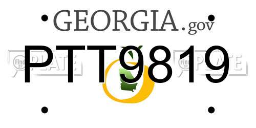 PTT9819 Georgia License Plate