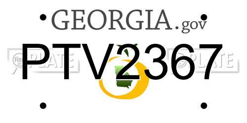 PTV2367 Georgia License Plate
