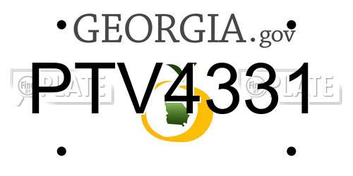 PTV4331 Georgia License Plate