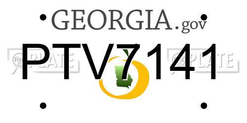 PTV7141 Georgia License Plate