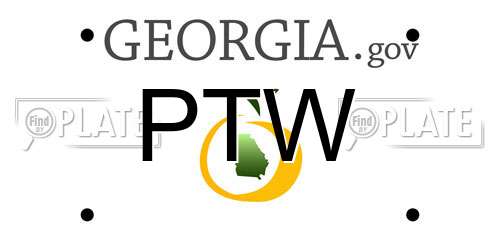 PTW Georgia License Plate