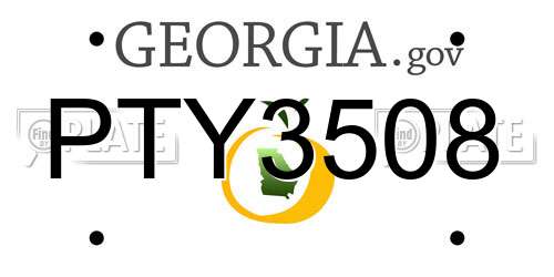 PTY3508 Georgia License Plate