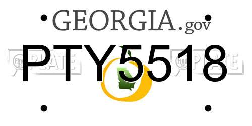 PTY5518 Georgia License Plate